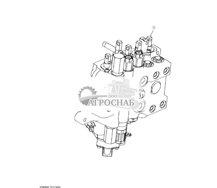 Клапан погрузчика, пятая функция со вспомогательным оборудованием с ручным управлением (292974 - ) - ST860381 475.jpg